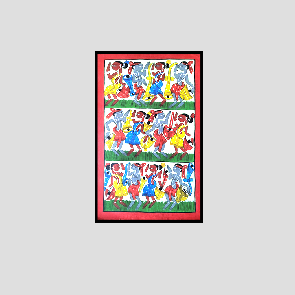 Pattachitra Tribal Festival Wall Painting | 14 x 22 Inches Handcrafted Folk Art - Image 3