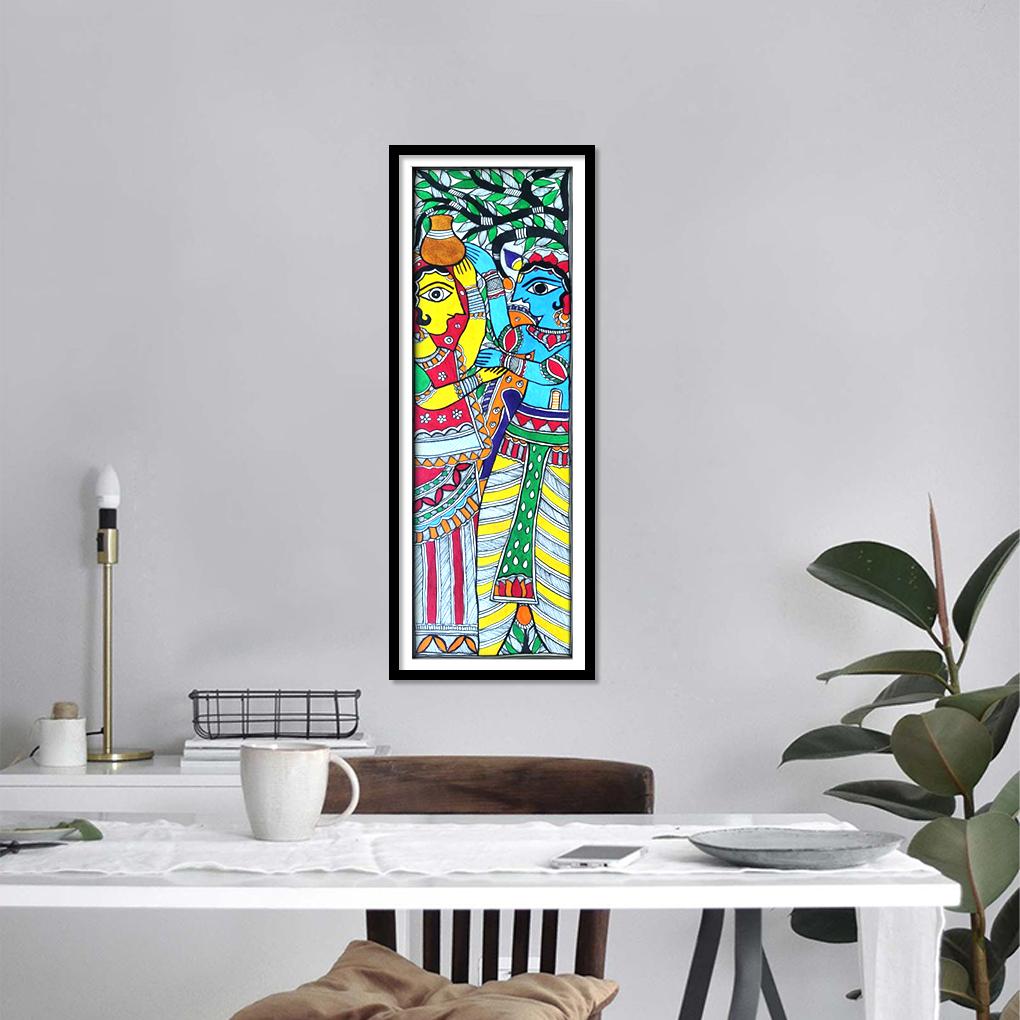 Handmade Madhubani Couple Painting – Love & Harmony