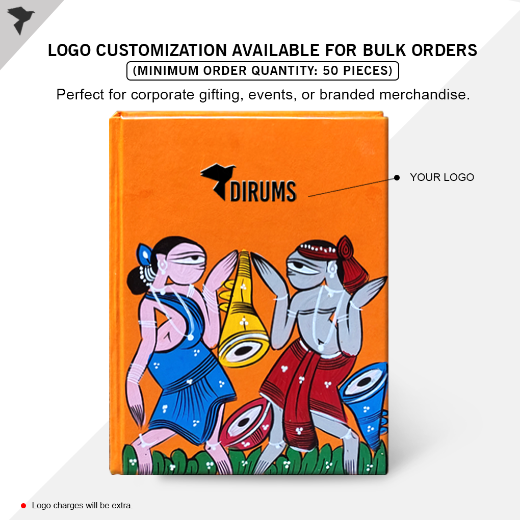 Hand-Painted Pattachitra Tribal Art Diary with Handmade Paper | Artisan Folk Painting Journal - Image 4