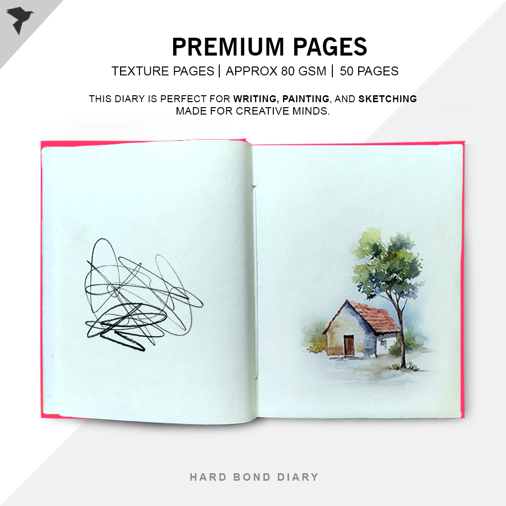 Hand-Painted Pattachitra Deer Art Diary with Handmade Paper | Artisan Folk Painting Journal - Image 3