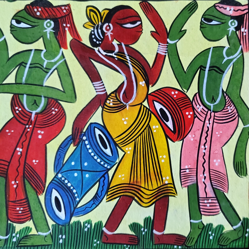 Pattachitra Tribal Dance & Music Wall Art | Handcrafted Folk Painting - Image 5