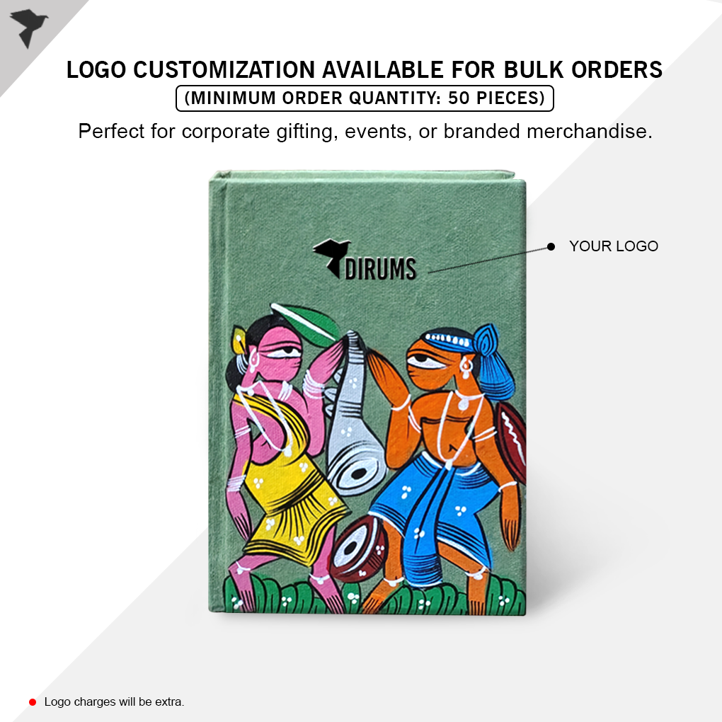 Hand-Painted Pattachitra Art Diary with Handmade Paper | Traditional Folk Tribal Design - Image 4