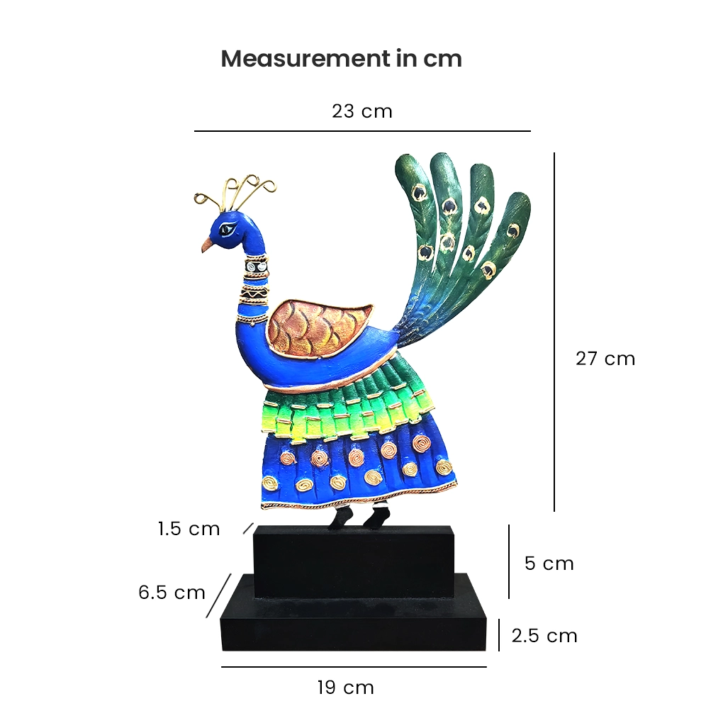 Handcrafted Bastar Peacock Art Memento – Wrought Iron Antique Decor | Customizable Tribal Gift by Indian Artisans - Image 8
