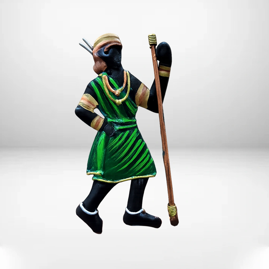 Handcrafted Bastar Tribal Musician Art Memento – Wrought Iron Antique Decor | Customisable Cultural Gift - Image 4