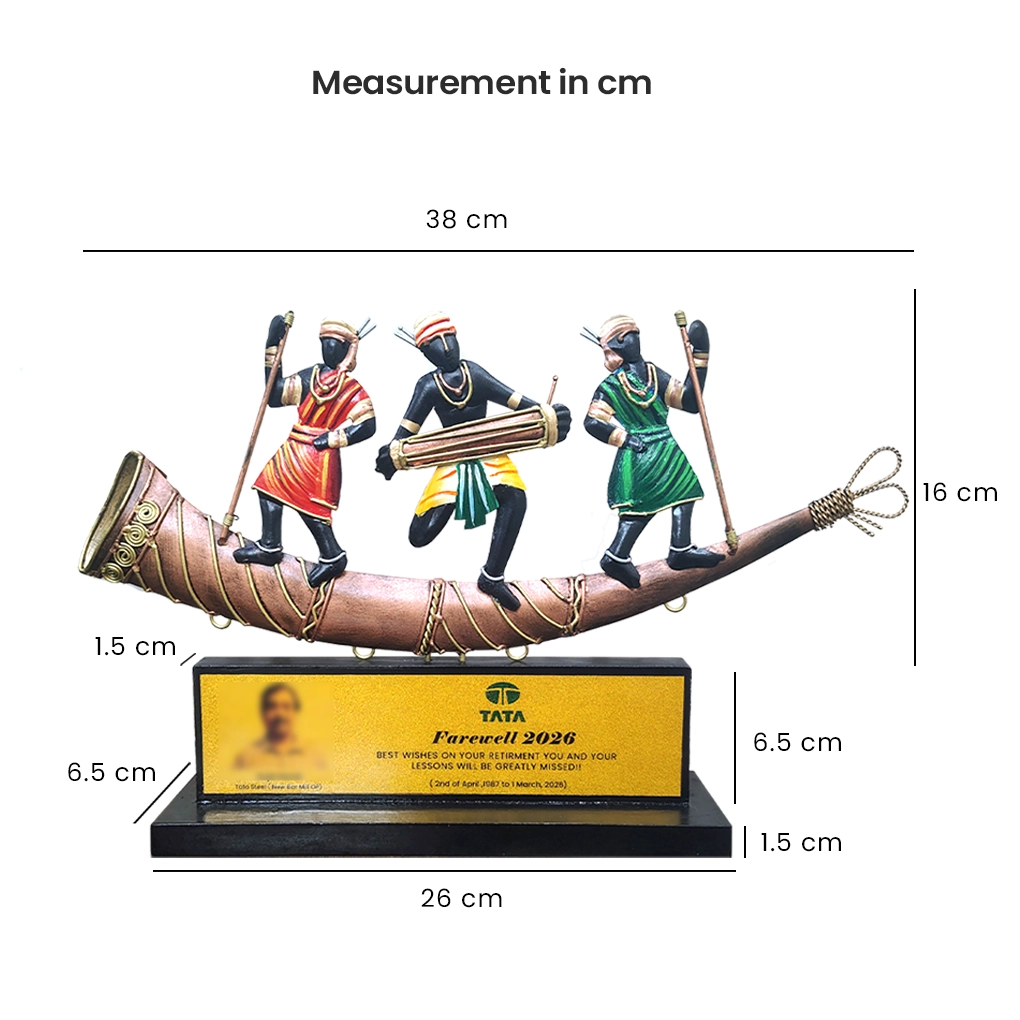 Handcrafted Bastar Tribal Musician Art Memento – Wrought Iron Antique Decor | Customisable Cultural Gift - Image 9