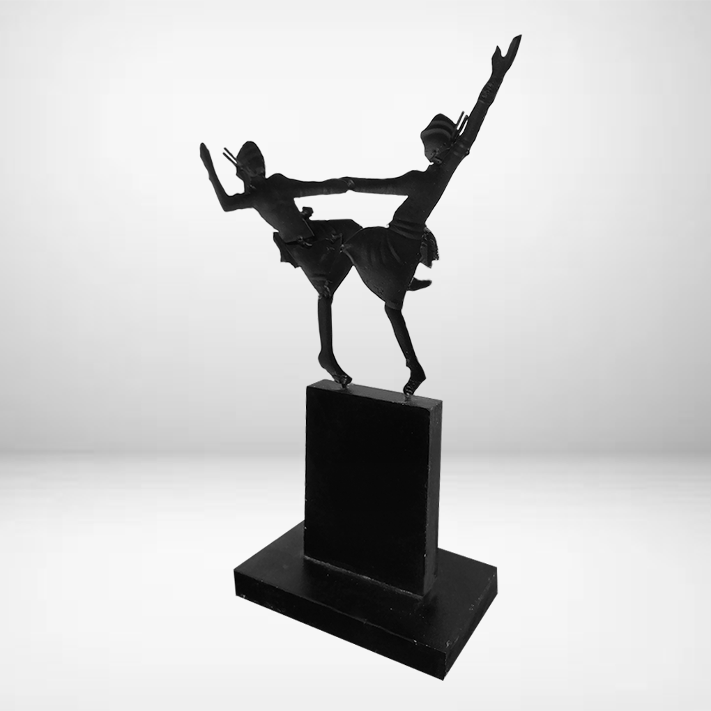 Handcrafted Tribal Musician Couple Figurine in Wrought Iron | Antique Finish Decorative Showpiece - Image 6