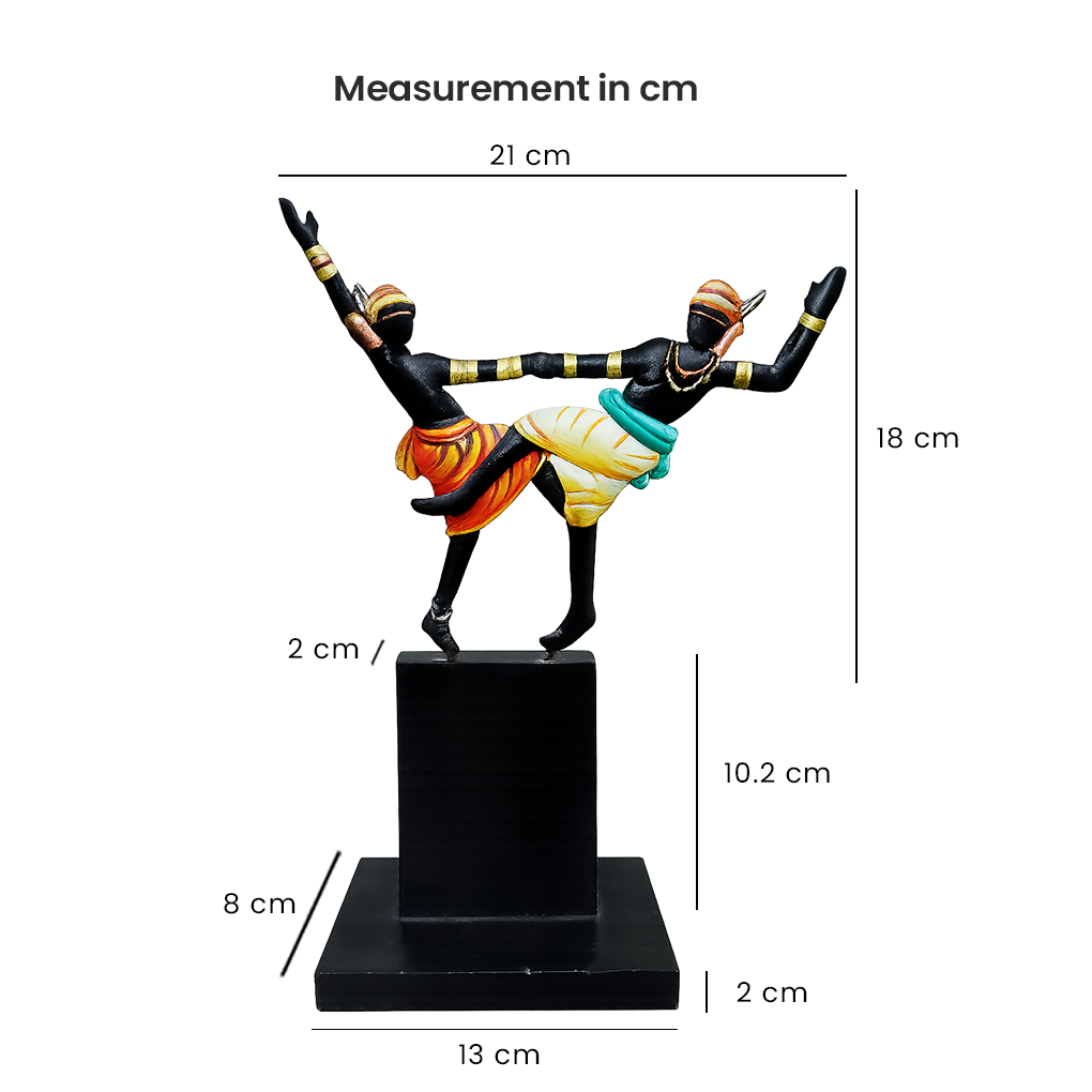 Handcrafted Tribal Musician Couple Figurine in Wrought Iron | Antique Finish Decorative Showpiece - Image 7