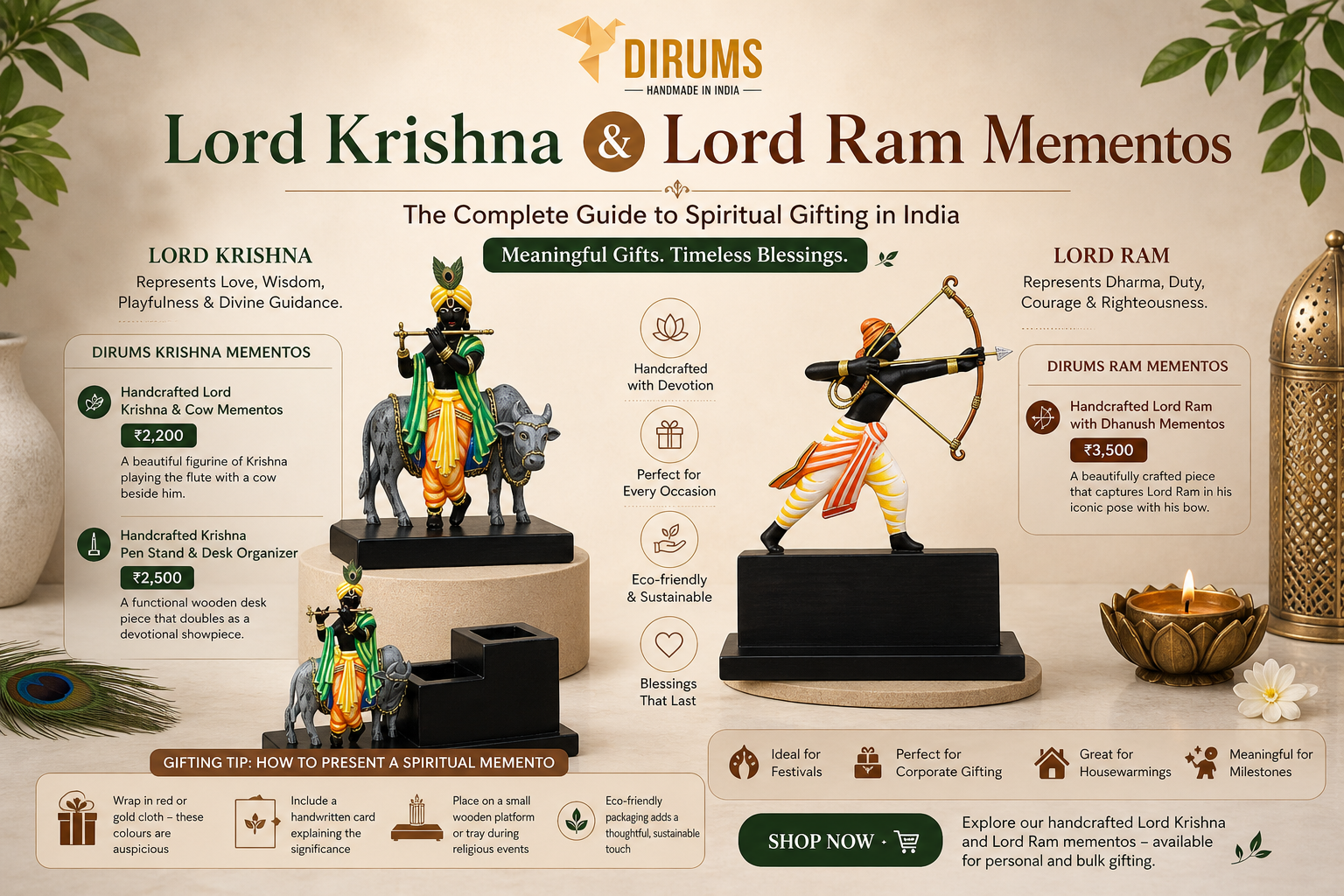 Lord Krishna & Lord Ram Mementos Image