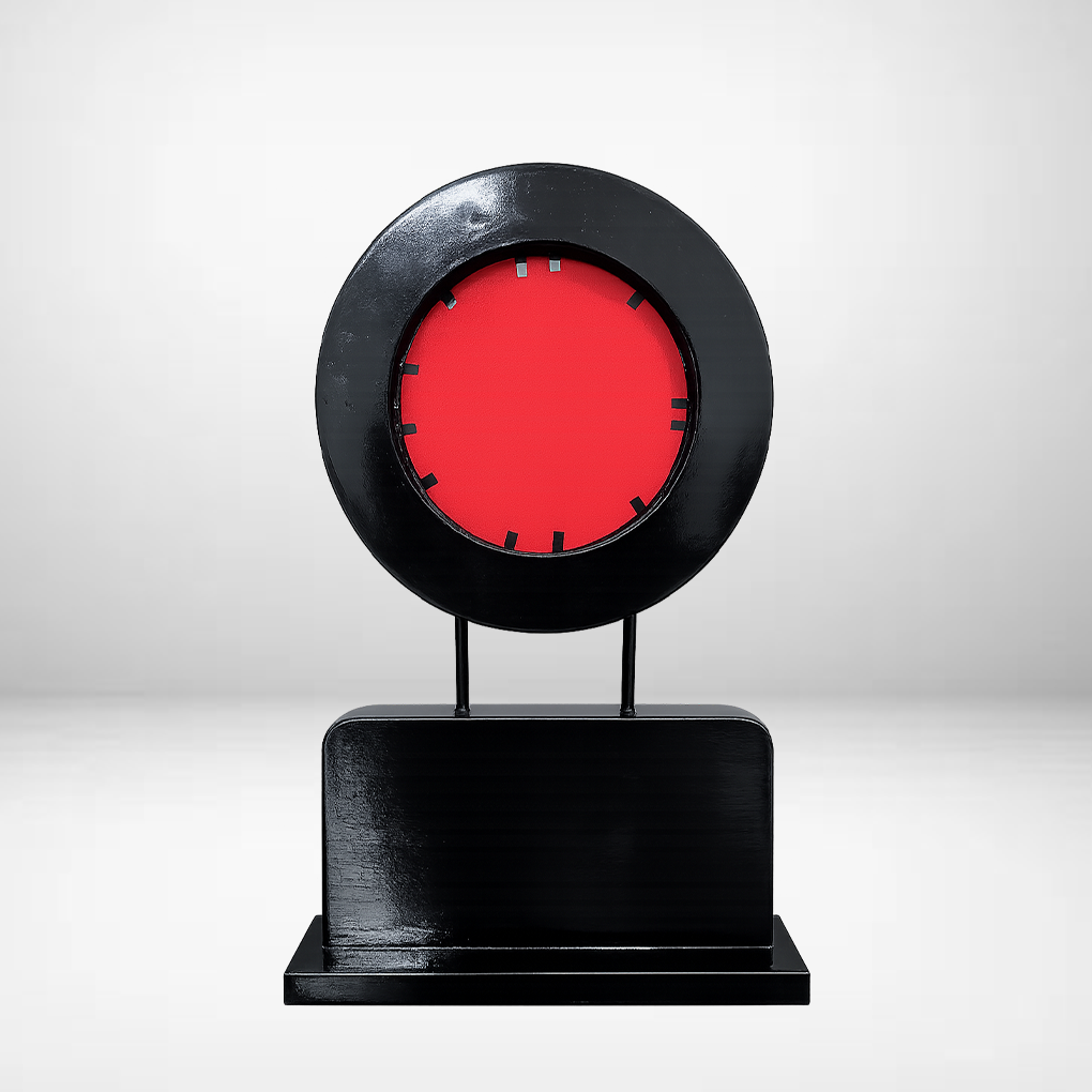 Handcrafted Tribal Dance Wall Plate Memento with Wooden Base - Image 6